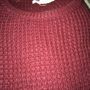 Waffle texture sweater